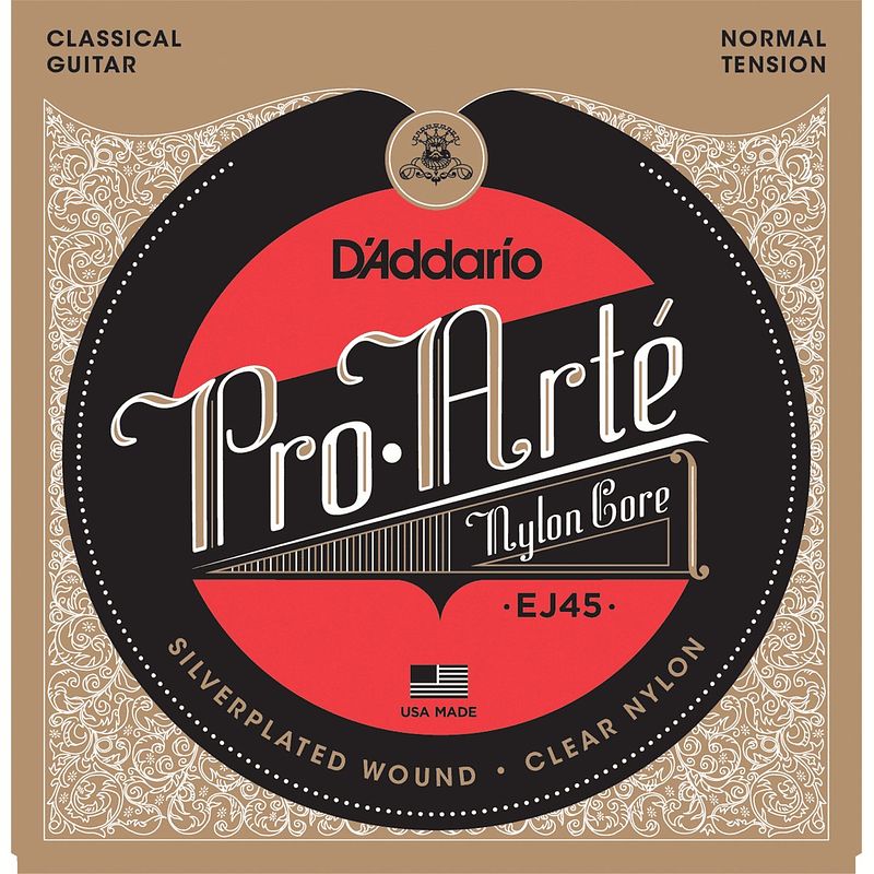 Foto van D'saddario ej45 pro-arte nylon core snarenset voor klassieke gitaar (normal tension)