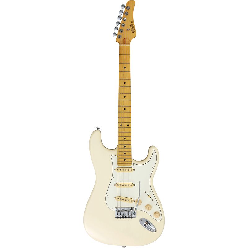 Foto van Fgn guitars boundary st olw elektrische gitaar, olympic white, met gigbag