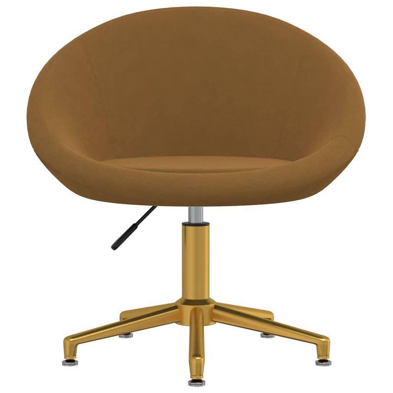 Foto van The living store the living store eetkamerstoelen - 66.5 x 58.5 x (68 - 80) cm - bruin fluweel