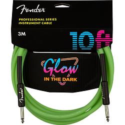 Foto van Fender professional glow in the dark jackkabel 6.35 mm recht groen 3 meter