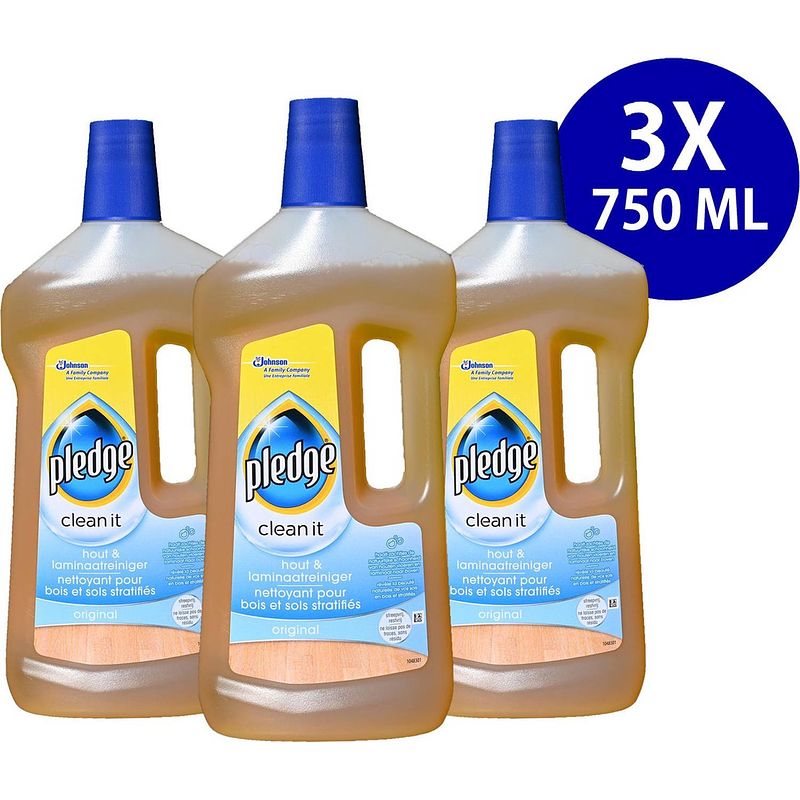 Foto van Pledge clean it - hout & laminaatreiniger 3 x 750ml = 2.250ml