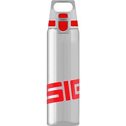 Foto van Sigg drinkfles total clear one 750 ml transparant/rood