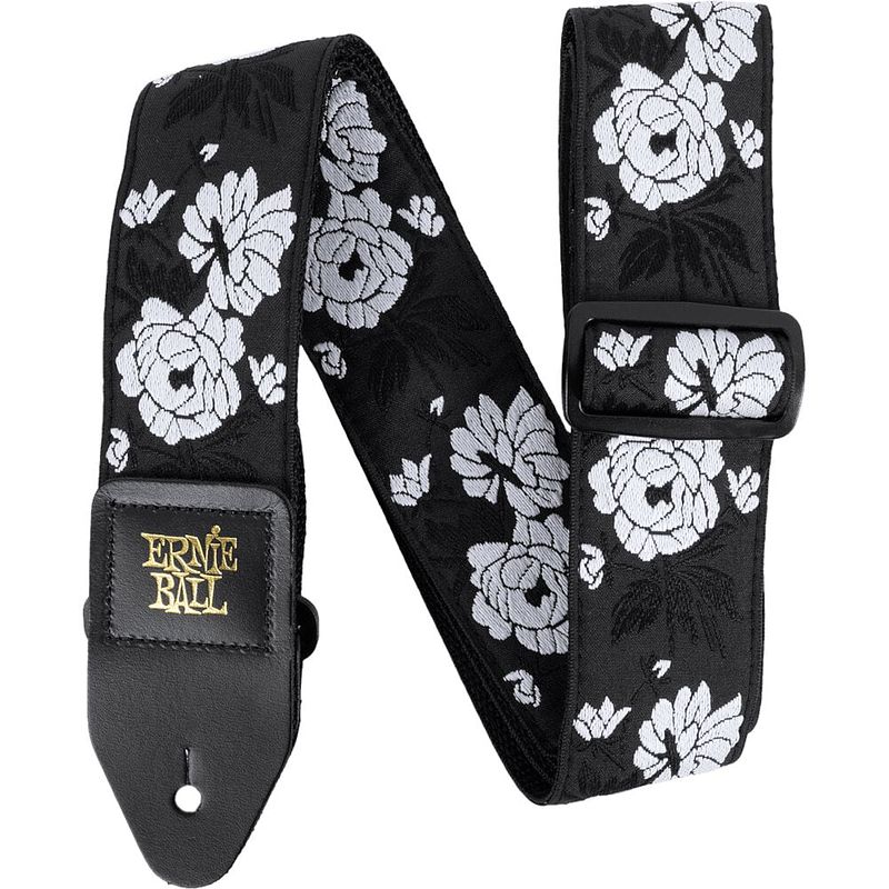 Foto van Ernie ball classic jacquard strap 5357 vanilla rose gitaarband