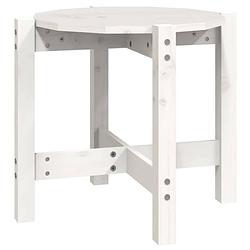 Foto van The living store salontafel classic grenenhout - 52.5 x 45 cm - wit