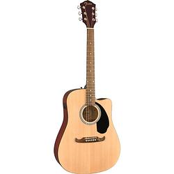 Foto van Fender fa-125ce dreadnought wn natural elektrisch-akoestische westerngitaar met fender fe-a2 preamp