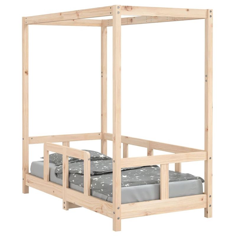 Foto van Vidaxl kinderbedframe 70x140 cm massief grenenhout