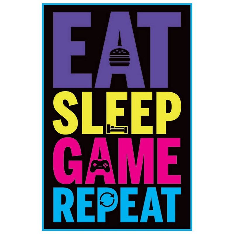 Foto van Pyramid eat sleep game repeat gaming poster 61x91,5cm