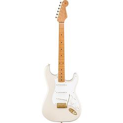 Foto van Fender limited edition vintera ii 's50s stratocaster roasted mn white blonde elektrische gitaar met deluxe gigbag