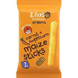 Foto van Ella'ss kitchen maize sticks wortels + mais 7+ biologisch 16 g bij jumbo