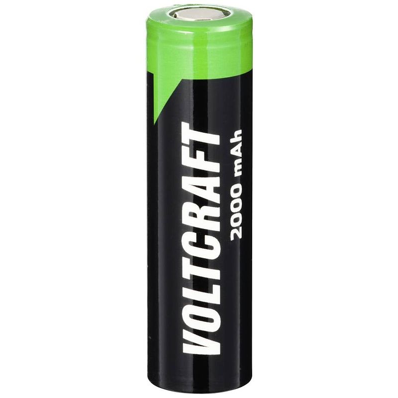 Foto van Voltcraft vc-li 3,7-2000 speciale oplaadbare batterij 18650 li-ion 3.7 v 2000 mah