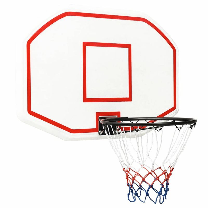 Foto van Vidaxl basketbalbord 109x71x3 cm polyetheen wit