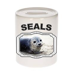 Foto van Dieren zeehond spaarpot - seals/ zeehonden spaarpotten kinderen 9 cm - spaarpotten