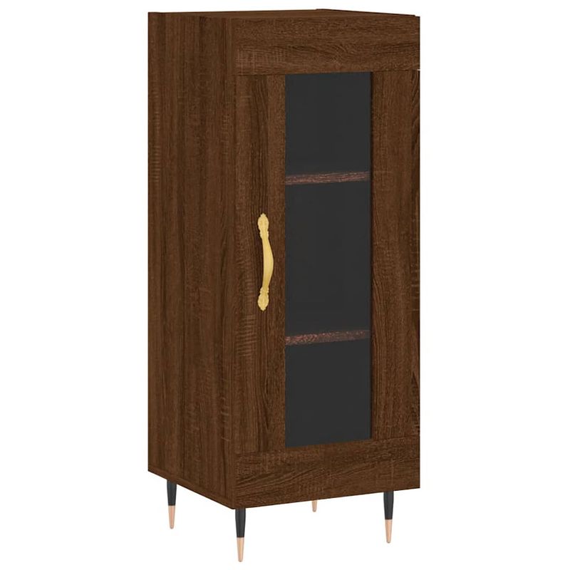 Foto van Vidaxl dressoir 34,5x34x90 cm bewerkt hout bruineikenkleurig