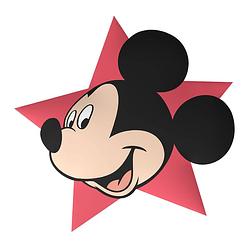 Foto van Disney kussen mickey mouse junior 35 cm polyester rood/zwart