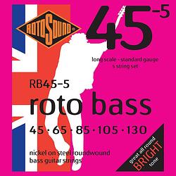 Foto van Rotosound rb45-5 roto bass set basgitaarsnaren 45 - 130