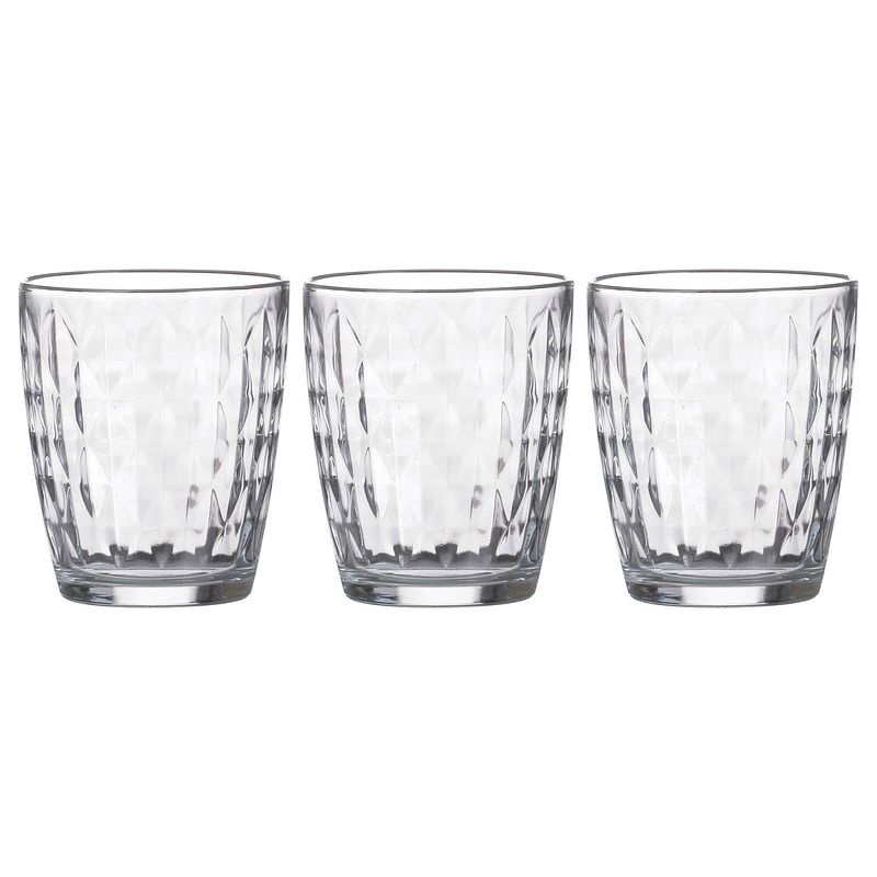 Foto van Lav water/drinkglazen artemis - gedecoreerd glas - 3x stuks - 340 ml - drinkglazen