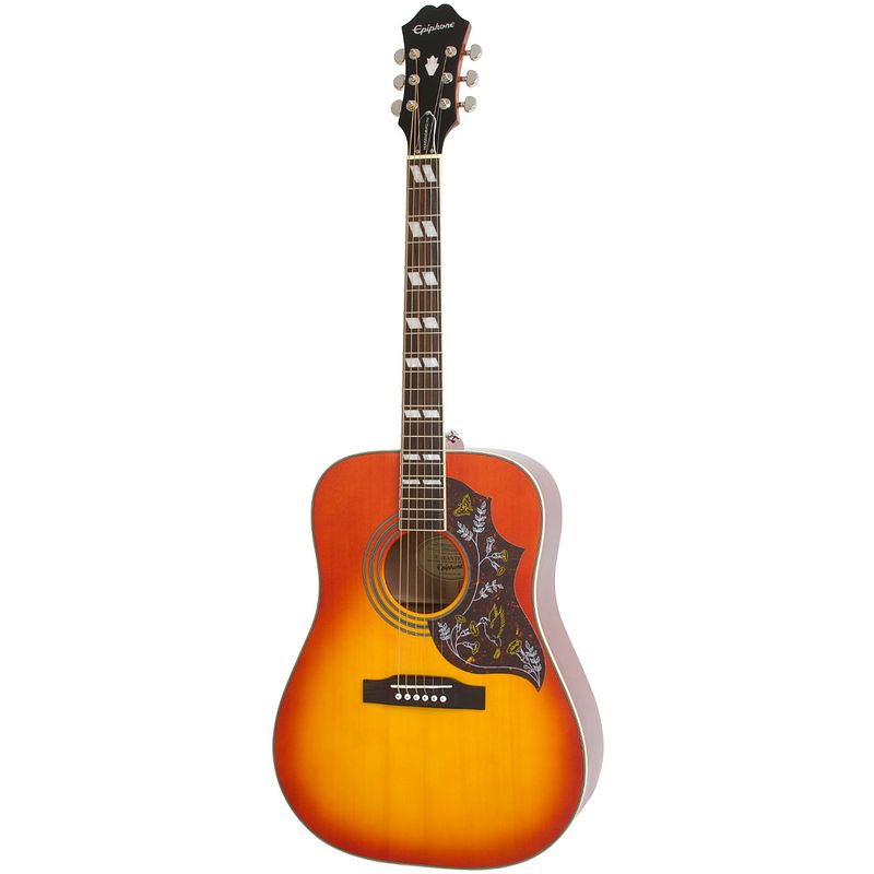 Foto van Epiphone hummingbird studio faded cherry burst elektrisch-akoestische westerngitaar