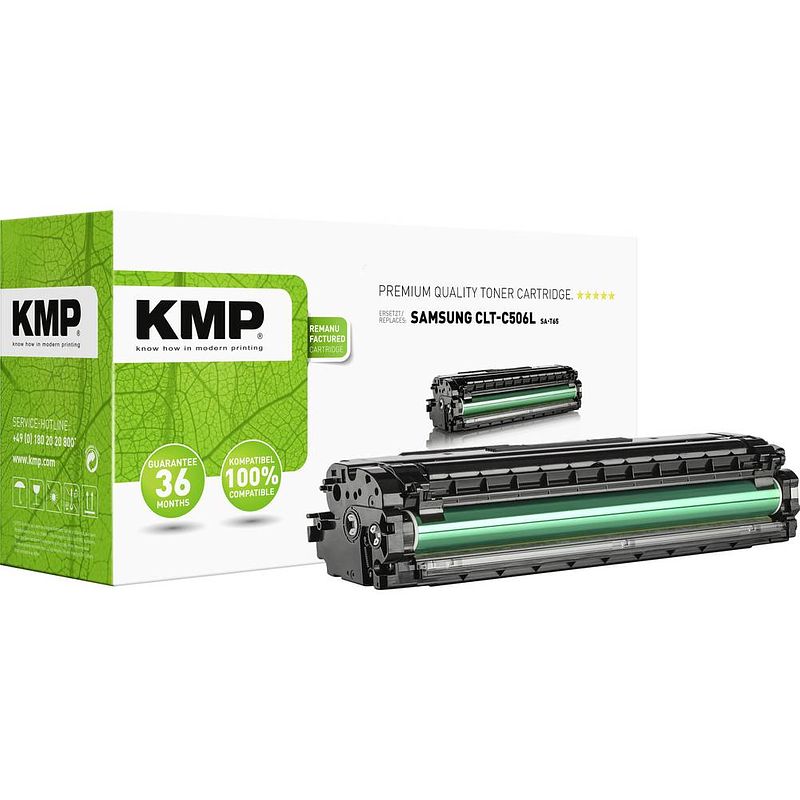 Foto van Kmp toner vervangt samsung clt-c506l compatibel cyaan 3500 bladzijden sa-t65