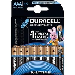 Foto van Duracell batterijen ultra power aaa, blister van 16 stuks