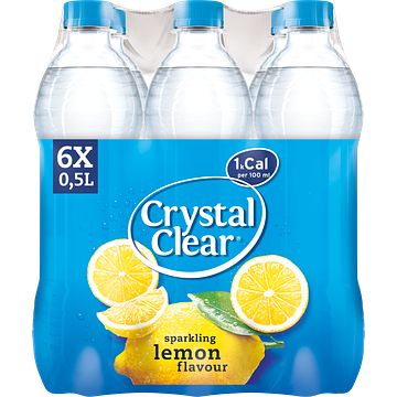 Foto van Crystal clear sparkling lemon fles 6 x 0,5l bij jumbo