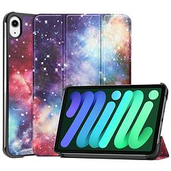 Foto van Basey ipad mini 6 hoesje kunstleer hoes case cover ipad mini 6-galaxy