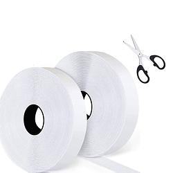 Foto van Klittenband zelfklevend - 25 meter - wit - klittenband rol