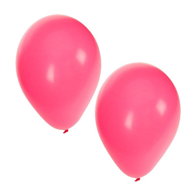 Foto van 25x stuks roze party ballonnen van 27 cm - ballonnen