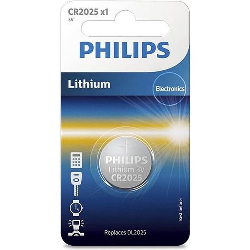 Foto van Philips lithium cr2025 blister 1