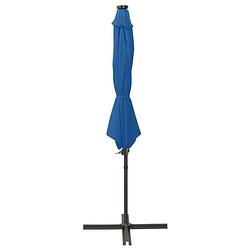 Foto van The living store tuinparasol azuurblauw 300 x 255 cm - led-verlichting