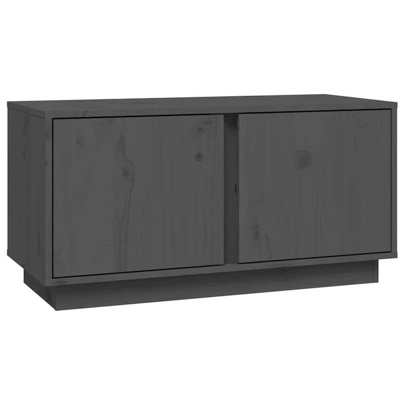 Foto van Vidaxl tv-meubel 80x35x40,5 cm massief grenenhout grijs