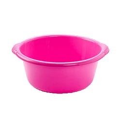 Foto van Kunststof teiltje/afwasbak rond 20 liter roze - afwasbak