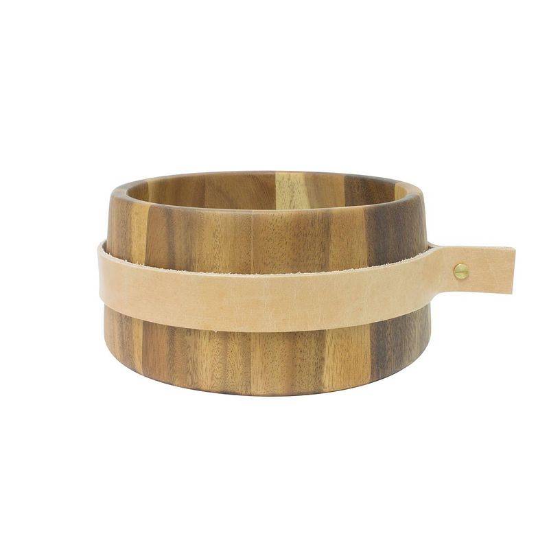 Foto van Tak design hout wrap me puka serveerkom acacia 22 x 10 cm