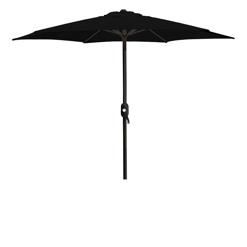 Foto van 4goodz aluminium parasol 300 cm met opdraaimechanisme - zwart