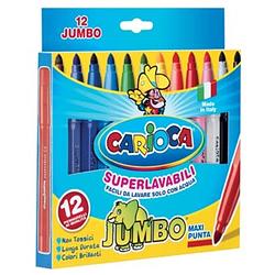 Foto van Carioca viltstift jumbo superwashable 12 stiften in een kartonnen etui
