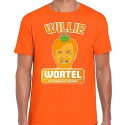 Foto van Oranje koningsdag t-shirt - willie wortel - voor heren m - feestshirts