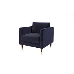 Foto van Dimehouse fauteuil industrieel blauw brooklyn - velvet