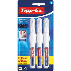 Foto van Tipp-ex correctiepen shake 'sn squeeze, blister van 3 stuks, special format 10 stuks