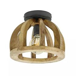 Foto van Anli style plafondlamp gebogen houten spijl