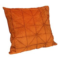 Foto van Quvio kussenhoes met grafisch patroon - 50 x 50 cm - fluweel - oranje
