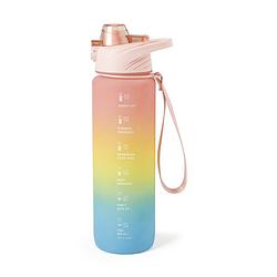 Foto van Motivatie waterfles 1 liter - regenboog