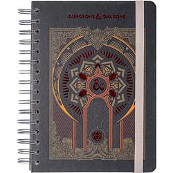 Foto van Dungeons & dragons bullet journal a5 ringband antraciet/oranje 180 pagina's