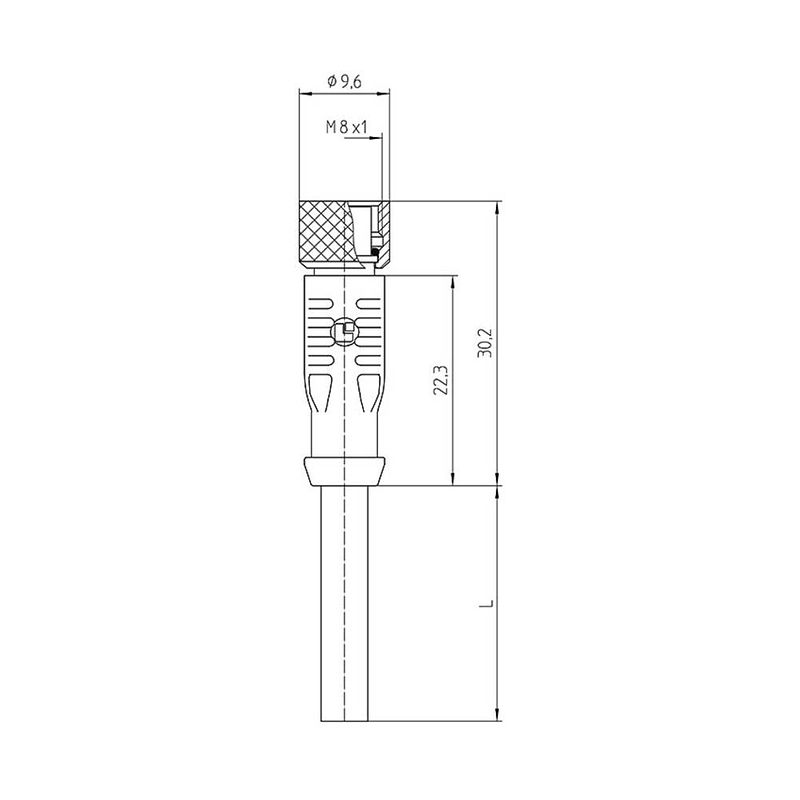 Foto van Lutronic 1003 sensor/actuator connector, geassembleerd m8 aantal polen: 3 koppeling, recht 2.00 m 1 stuk(s)