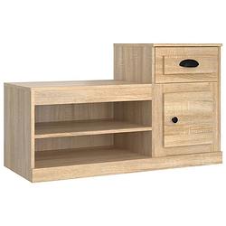 Foto van Vidaxl schoenenkast 100x42x60 cm bewerkt hout sonoma eikenkleurig