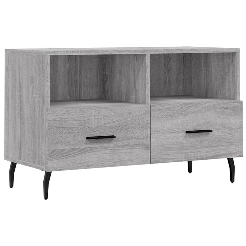 Foto van The living store tv-meubel standish - grijs sonoma eiken - 80 x 36 x 50 cm