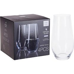 Foto van 8x grote waterglazen kristalglas transparant 580 ml - drinkglazen