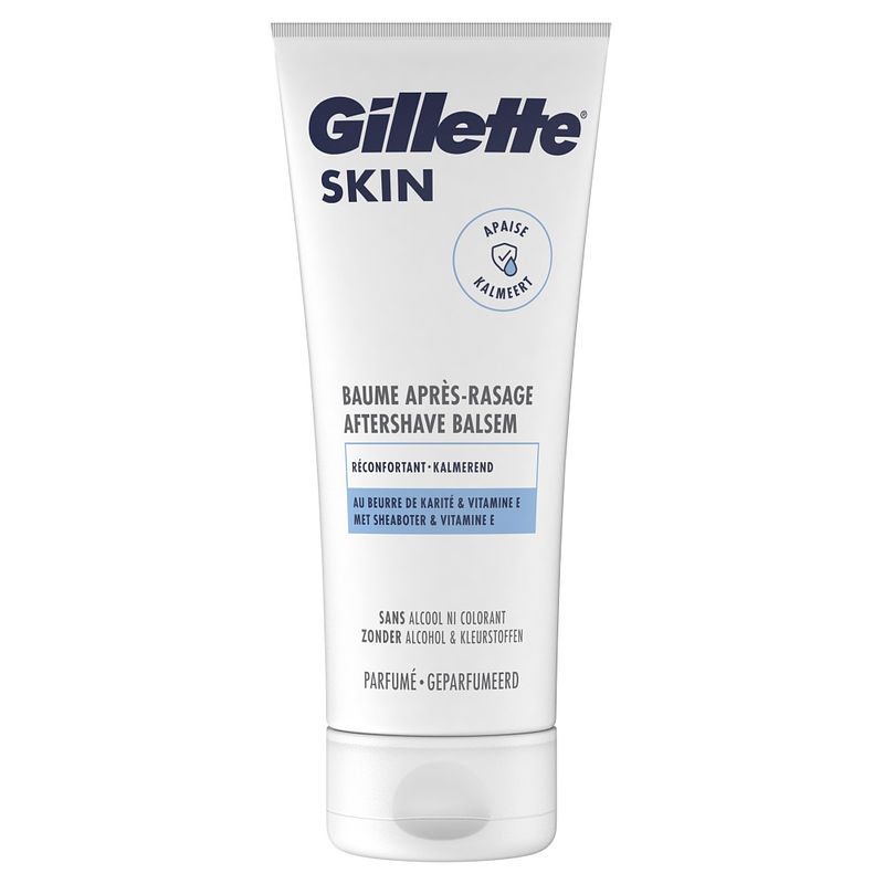 Foto van Gillette skin aftershave balsem ultra gevoelige huid voor mannen 100 ml hydrateert en verzacht bij jumbo
