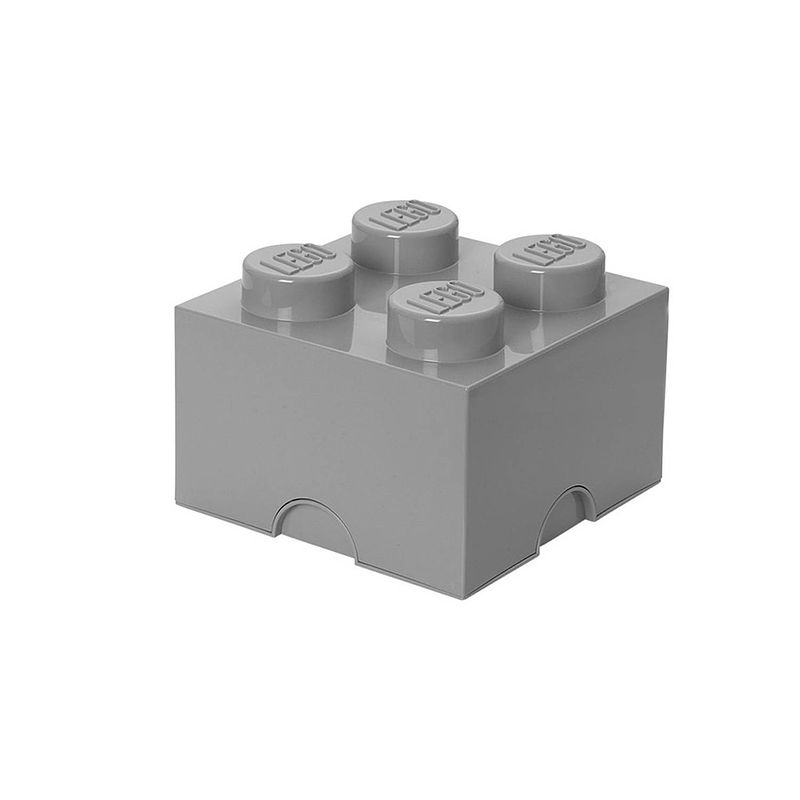 Foto van Lego brick 4 opbergbox - grijs