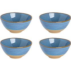 Foto van Palmer schaal dublin 12.5 cm 40 cl blauw stoneware 4 stuk(s)