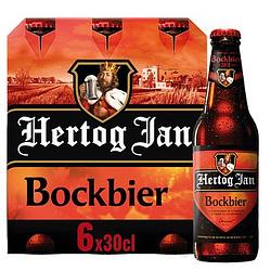 Foto van 2e halve prijs | hertog jan bockbier bier flessen 6 x 300ml aanbieding bij jumbo