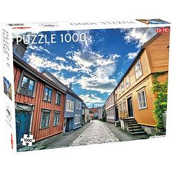 Foto van Tactic legpuzzel trondheim oude stad 67 x 48 cm 1000 stukjes